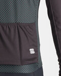 SPORTFUL Cycling winter long sleeve jersey - CHECKMATE THERMAL - black/green