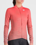 SPORTFUL Cycling winter long sleeve jersey - ROCKET THERMAL - pink