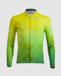 SPORTFUL Cycling winter long sleeve jersey - KID THERMAL - yellow/green