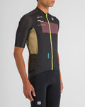 SPORTFUL Cycling short sleeve jersey - BREAKOUT SUPERGIARA - black/brown
