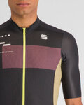 SPORTFUL Cycling short sleeve jersey - BREAKOUT SUPERGIARA - black/brown