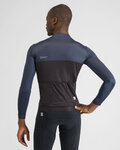 SPORTFUL Cycling winter long sleeve jersey - PISTA THERMAL - black/blue