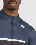 SPORTFUL Cycling winter long sleeve jersey - PISTA THERMAL - black/blue