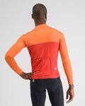 SPORTFUL Cycling winter long sleeve jersey - PISTA THERMAL - red/orange