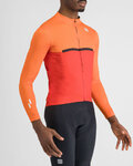 SPORTFUL Cycling winter long sleeve jersey - PISTA THERMAL - red/orange