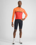 SPORTFUL Cycling winter long sleeve jersey - PISTA THERMAL - red/orange