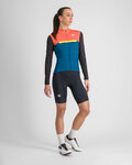 SPORTFUL Cycling winter long sleeve jersey - PISTA THERMAL W - blue/black/orange