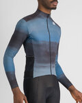 SPORTFUL Cycling winter long sleeve jersey - FLOW SUPERGIARA THERMAL - blue