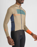 SPORTFUL Cycling winter long sleeve jersey - BREAKOUT SUPERGIARA THERMAL - green/blue/orange