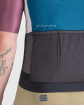 SPORTFUL Cycling short sleeve jersey - SUPERGIARA LOGO - blue/bordeaux