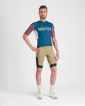 SPORTFUL Cycling short sleeve jersey - SUPERGIARA LOGO - blue/bordeaux
