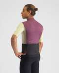 SPORTFUL Cycling short sleeve jersey - SUPERGIARA LOGO - bordeaux/yellow