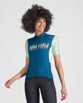 SPORTFUL Cycling short sleeve jersey - SUPERGIARA LOGO W - blue/green