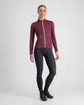 SPORTFUL Cycling winter long sleeve jersey - CLASSIC THERMAL W - bordeaux