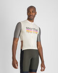 SPORTFUL Cycling short sleeve jersey - SUPERGIARA 2 - ivory/grey