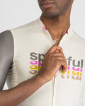 SPORTFUL Cycling short sleeve jersey - SUPERGIARA 2 - ivory/grey