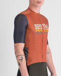 SPORTFUL Cycling short sleeve jersey - SUPERGIARA 2 - orange/blue