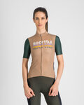 SPORTFUL Cycling short sleeve jersey - SUPERGIARA LOGO 2 - brown/green