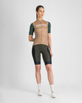 SPORTFUL Cycling short sleeve jersey - SUPERGIARA LOGO 2 - brown/green