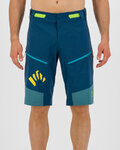 KARPOS Cycling shorts without bib - RAPID BAGGY - blue/green