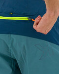 KARPOS Cycling shorts without bib - RAPID BAGGY - blue/green