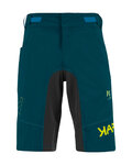 KARPOS Cycling shorts without bib - BALLISTIC EVO - blue/green