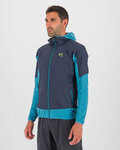 KARPOS Cycling windproof jacket - LAVAREDO - blue/light blue