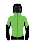 KARPOS Cycling windproof jacket - LAVAREDO - green/black