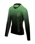 KARPOS Cycling summer long sleeve jersey - JUMP - green/black
