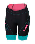 KARPOS Cycling shorts without bib - VERVE - black/turquoise