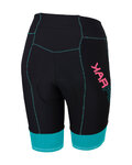 KARPOS Cycling shorts without bib - VERVE - black/turquoise