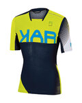 KARPOS Cycling short sleeve jersey - VERVE - yellow/blue