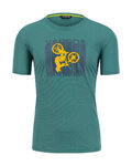 KARPOS Cycling short sleeve t-shirt - VAL FEDERIA - green/yellow