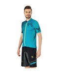 KARPOS Cycling short sleeve jersey - GREEN FIRE - turquoise