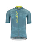 KARPOS Cycling short sleeve jersey - GREEN FIRE - yellow/blue