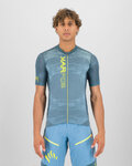 KARPOS Cycling short sleeve jersey - GREEN FIRE - yellow/blue
