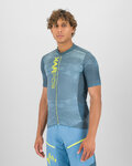 KARPOS Cycling short sleeve jersey - GREEN FIRE - yellow/blue