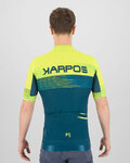 KARPOS Cycling short sleeve jersey - GREEN FIRE - yellow/green