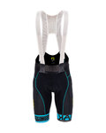 KARPOS Cycling bib shorts - VERVE EVO - black/turquoise