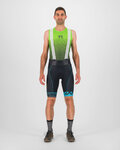 KARPOS Cycling bib shorts - VERVE EVO - black/turquoise