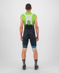 KARPOS Cycling bib shorts - VERVE EVO - black/turquoise