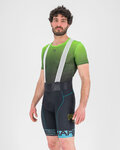 KARPOS Cycling bib shorts - VERVE EVO - black/turquoise