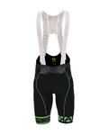 KARPOS Cycling bib shorts - VERVE EVO - black/green