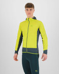 KARPOS Cycling thermal jacket - LAVAREDO WINTER - yellow/green