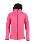 KARPOS Cycling windproof jacket - LAVAREDO KID WINTER - pink/black