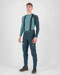 KARPOS Cycling long trousers withot bib - VAL VIOLA WINTER - green