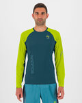 KARPOS Cycling long sleeve t-shirt - LAVAREDO - green/yellow