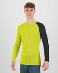 KARPOS Cycling long sleeve t-shirt - DINAMICO OCTA - yellow/black