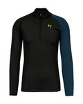 KARPOS Cycling long sleeve t-shirt - DINAMICO OCTA - black/blue