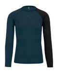 KARPOS Cycling long sleeve t-shirt - DINAMICO MERINO 130 - blue/black